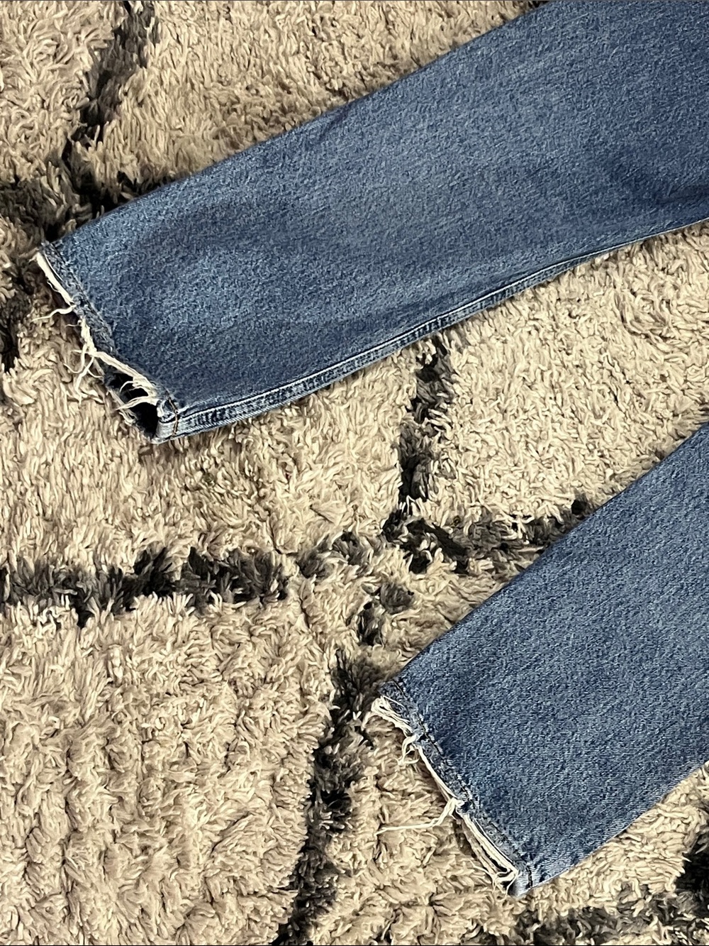 AGOLDE Riley Crop High Rise Straight Jeans Distressed Blue Size 24 - Picture 10 of 11